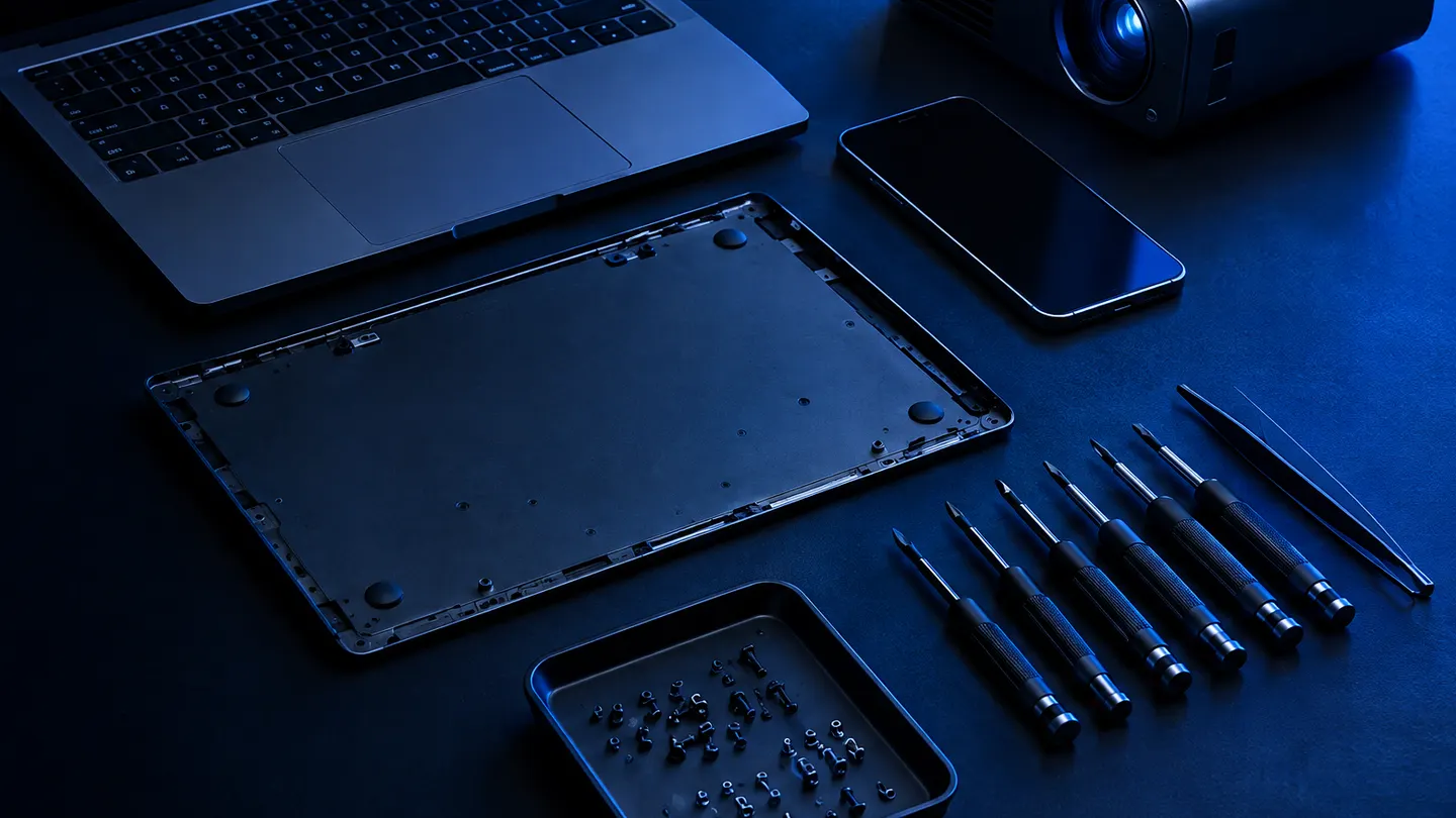 Desktop Computer Repair on the bench at Tech Depot